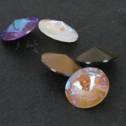 Cabujón Swarovski 1122 Rivoli 12 mm Cristal Verde Ejército DeLite x1