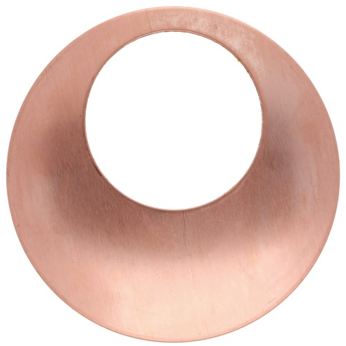 Colgante redondo abombado 68 mm de cobre x1