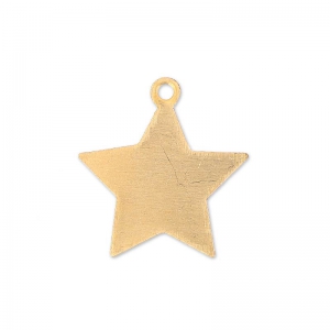 Dije estrella 20x18,5 mm de cobre x1