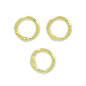 Anillas Cerradas 5x0,7 mm dorado con oro fino x25