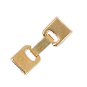 Cierre gancho para cordón plano 10 mm dorado rosa x1