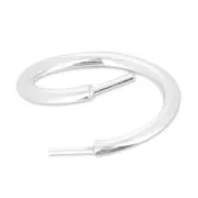 Anillo flexible doble tamaño 54 para semi-agujereadas Plata 925 x1