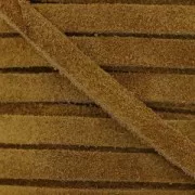 Cordón cuero parecido gamuza 5 mm Marón x50cm