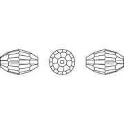 Grano de arroz Swarovski 5200 9x6 mm Jet