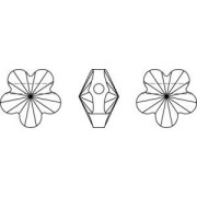 Flor Swarovski 5744 6 mm Fucsia x1