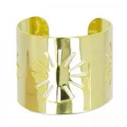 Pulsera para gemelos calada sol 50 mm Dorado con oro fino x1