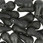 Bulb Beads 5x10 mm Jet Metallic Mat x25|raw }}