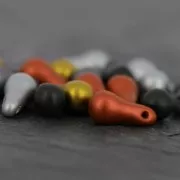 Bulb Beads 5x10 mm Jet Metallic Mat x25