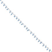 Cadena con rocallas 1.7 mm Light Turquuesa/plateada x 50cm