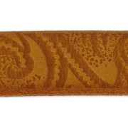 Cordón de cuero motivo Paisley 15 mm Camel x50cm|raw }}