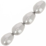 Perlas nacaradas Swarovski 5821 11x8 mm Perla gris claro x5