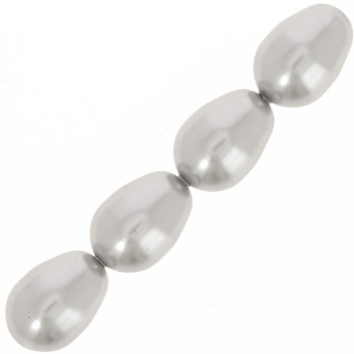 Perlas nacaradas Swarovski 5821 11x8 mm Perla gris claro x5