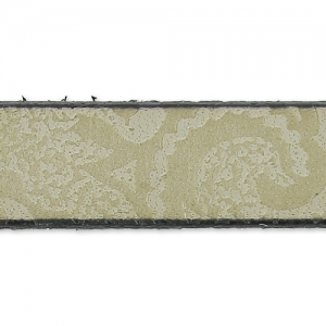 Cordón plano cuero motivo Paisley 10 mm Greige x50cm