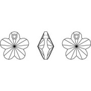 Colgante Flor Swarovski 6744 12 mm Cristal AB x1