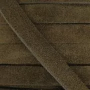 Cordón cuero parecido gamuza 10 mm Marron x50cm