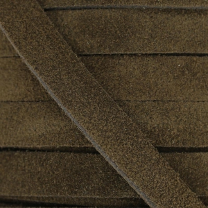 Cordón cuero parecido gamuza 10 mm Marron x50cm