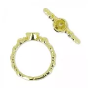 Anillo para cabujón 1028 4 mm - Talla 49 - Dorado x1
