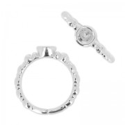Anillo para cabujón 1028 4 mm - Talla 49 - Rodio x1|raw }}