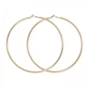 Criollas a decorar 30mmx0.7 mm Dorado con oro fino rose x2