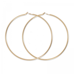 Criollas a decorar 30mmx0.7 mm Dorado con oro fino rose x2