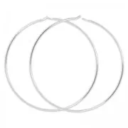 Criollas a decorar 40mmx0.5mm Chapado fino de plata x2