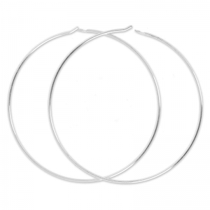 Criollas a decorar 40mmx0.5mm Chapado fino de plata x2