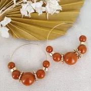 Criollas a decorar 40mmx0.7 mm Dorado con oro fino x2