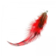 Pluma 11 cm Moreno/Rojo x1
