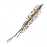 Pluma estampada leopardo 87 mm Moreno/Marfil x1|raw }}