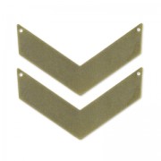 Entrepieza chevron para collar 50x28 mm bronce x2|raw }}