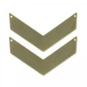 Entrepieza chevron para collar 50x28 mm bronce x2