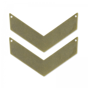Entrepieza chevron para collar 50x28 mm bronce x2