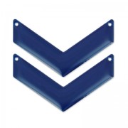 Entrepieza chevron 2 agujeros esmaltado epoxy 50x28 mm azul oscuro x2|raw }}