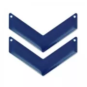 Entrepieza chevron 2 agujeros esmaltado epoxy 50x28 mm azul oscuro x2