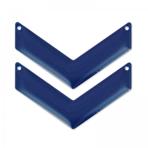Entrepieza chevron 2 agujeros esmaltado epoxy 50x28 mm azul oscuro x2