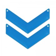 Entrepieza chevron 2 agujeros esmaltado epoxy 50x28 mm Bleu Turquoise|raw }}