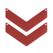 Entrepieza chevron 2 agujeros esmaltado epoxy 50x28 mm Light Bordeaux