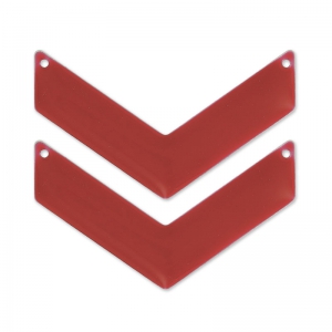 Entrepieza chevron 2 agujeros esmaltado epoxy 50x28 mm Light Bordeaux