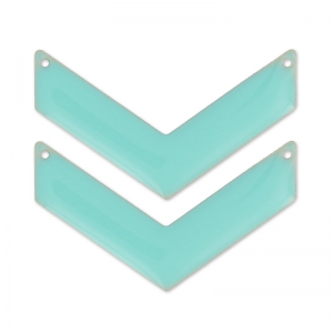 Entrepieza chevron 2 agujeros esmaltado epoxy 50x28 mm Mint x2