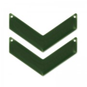 Entrepieza chevron 2 agujeros esmaltado epoxy 50x28 mm Olivine x2|raw }}