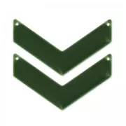 Entrepieza chevron 2 agujeros esmaltado epoxy 50x28 mm Olivine x2