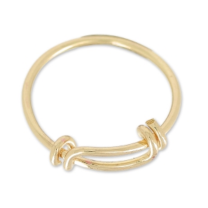 Anillo jonc 7 cm dorado rosa x1