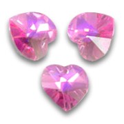 Swarovski 6228 corazones 10.3x10 mm Rosa AB x6