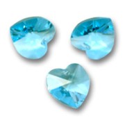 Swarovski 6228 corazones 10.3x10 mm Aguamarina x6