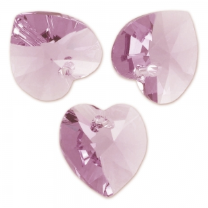 Swarovski 6228 corazones 10.3x10 mm Amatista clara x6