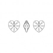 Swarovski 6228 10.3x10 mm Corazones - Peridoto recreado x6