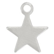 Dije en forma de estrella de 10,5 x 8,5 mm - Acero inoxidable 304 x 1