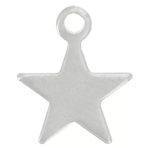 Dije en forma de estrella de 10,5 x 8,5 mm - Acero inoxidable 304 x1