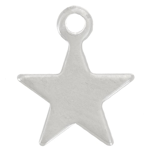 Dije estrella 11.5x9.5 mm en acero inox 304 x1
