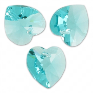 Corazón Swarovski 6228 18x17.5 mm Turquesa claro x1